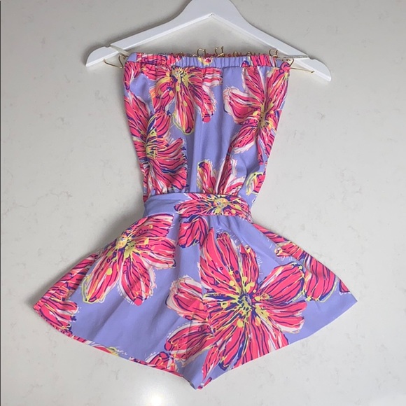 Lilly Pulitzer Ritz Strapless Romper Party Girl - Picture 3 of 8